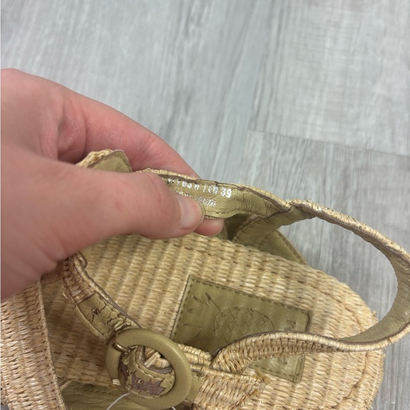 NWT FARM Rio Synthetic Raffia Zigzag Sandal in Natural Size 39 - Picture 5 of 6